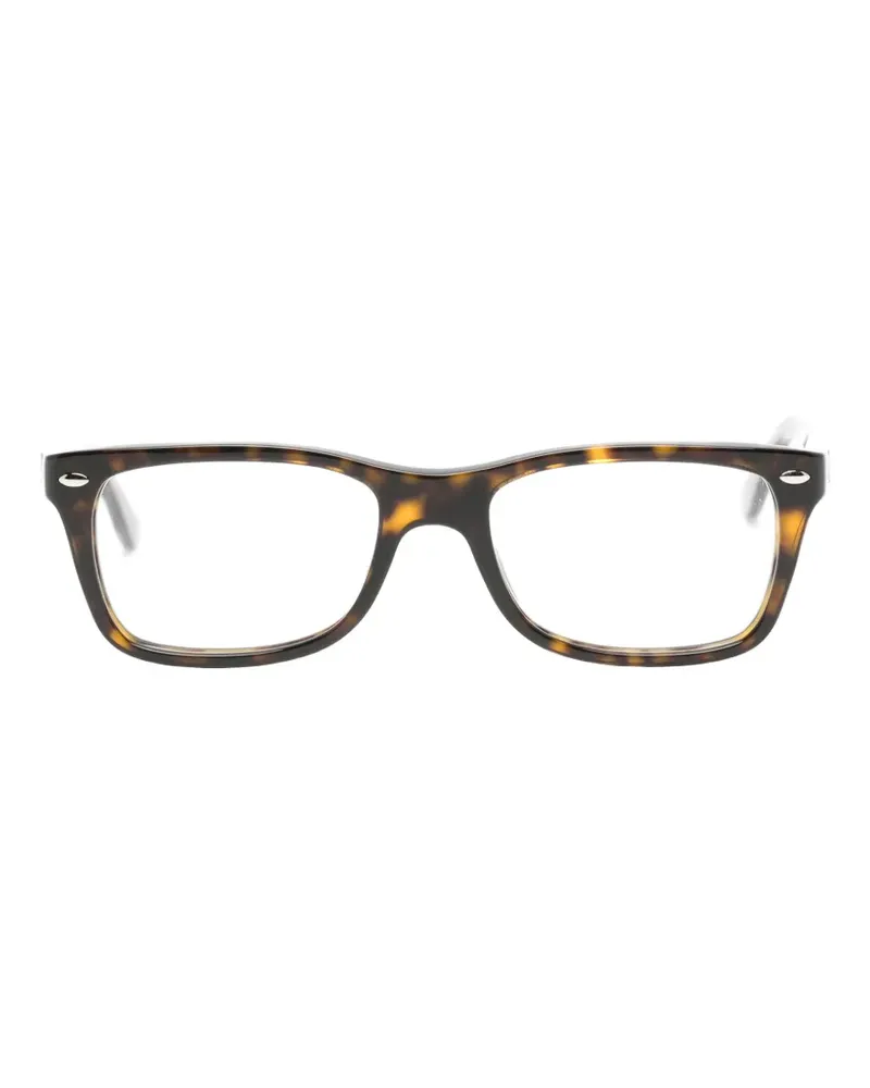 Ray Ban Eckige Brille mit Schildpattmuster - Braun Braun