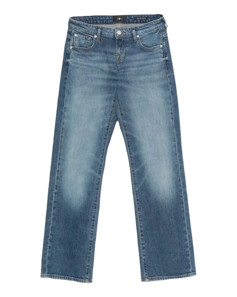 Seven7 Tief sitzende Straight-Leg-Jeans - Blau Blau