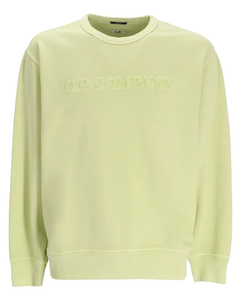 C.P. Company Sweatshirt mit Frottee-Logo Grün