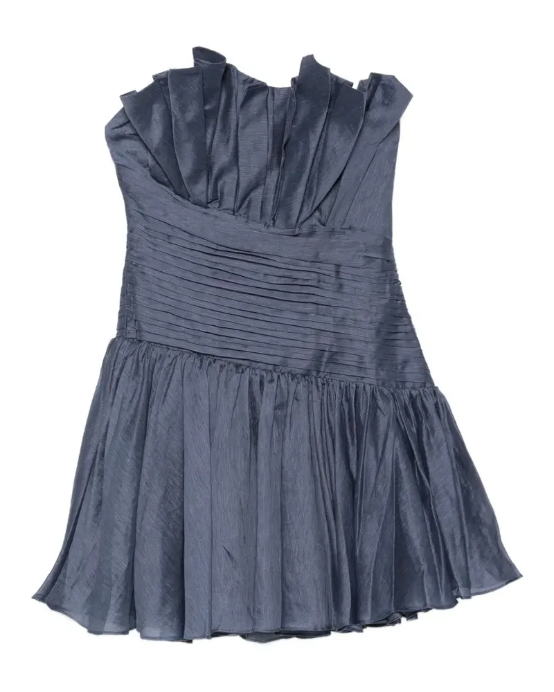 Aje. Gerafftes Elva Minikleid - Blau Blau