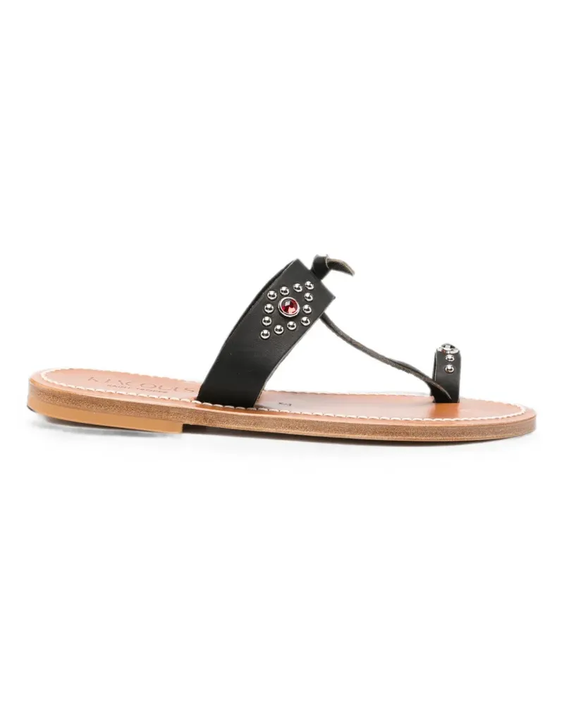 K.Jacques  Verzierte Sandalen mit Zehenriemen - Schwarz Schwarz