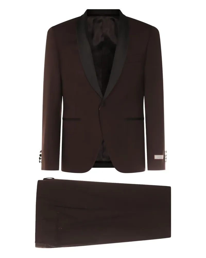 Canali Einreihiger Anzug - Braun Braun