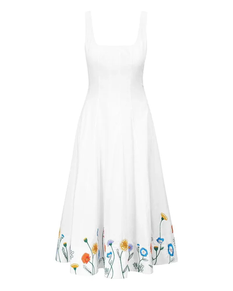 STAUD Wells midi dress - Weiß Weiß