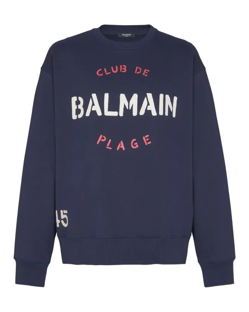 Balmain Sweatshirt mit Logo-Detail - Blau Blau