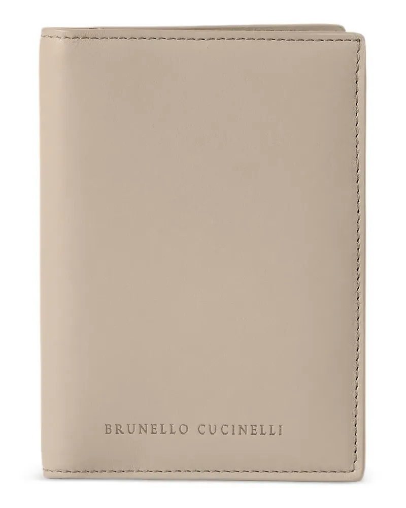 Brunello Cucinelli Pass-Etui mit Logo-Stempel - Nude Nude