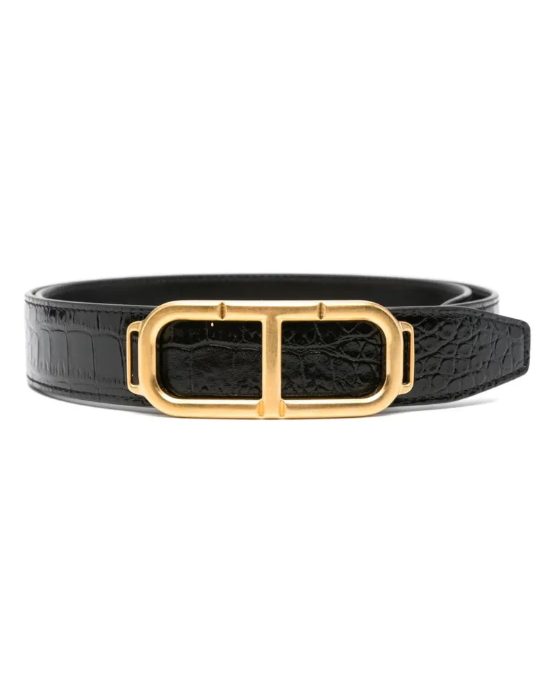 Tom Ford Stadium Schnallengürtel - Schwarz Schwarz