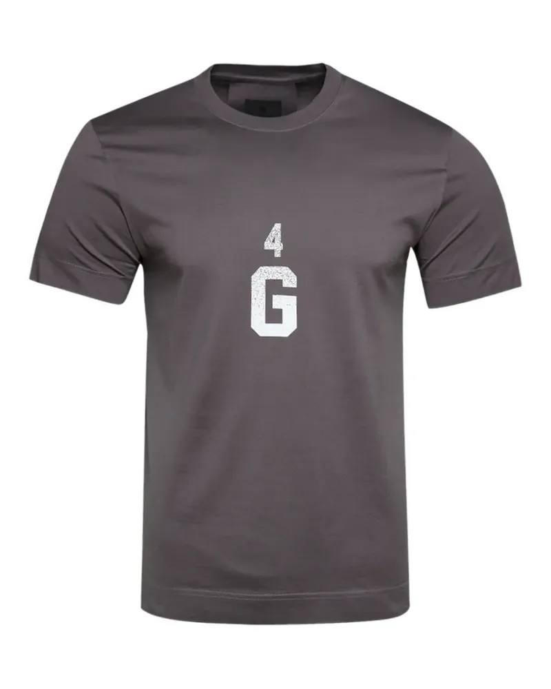 Givenchy Schmales T-Shirt mit grafischem Print - Grau Grau