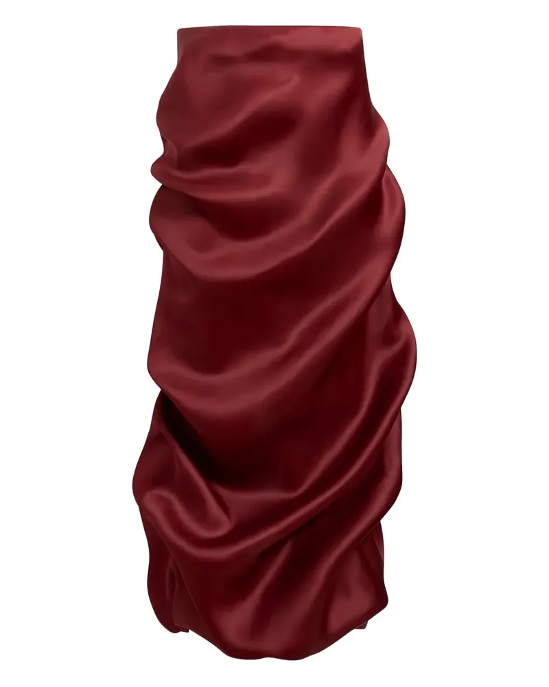 KHAITE Drapierter Olula Rock - Rot Rot