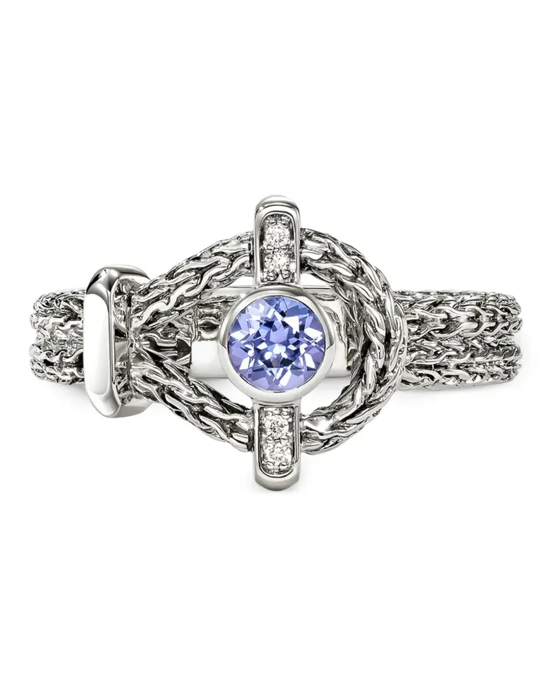 John Hardy Icon Ring mit Tansanit und Diamanten - Silber Silber