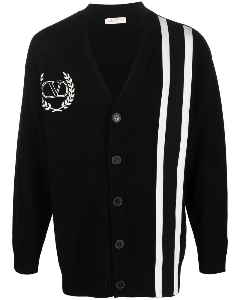 Valentino Garavani Cardigan mit VLOGO - Schwarz Schwarz
