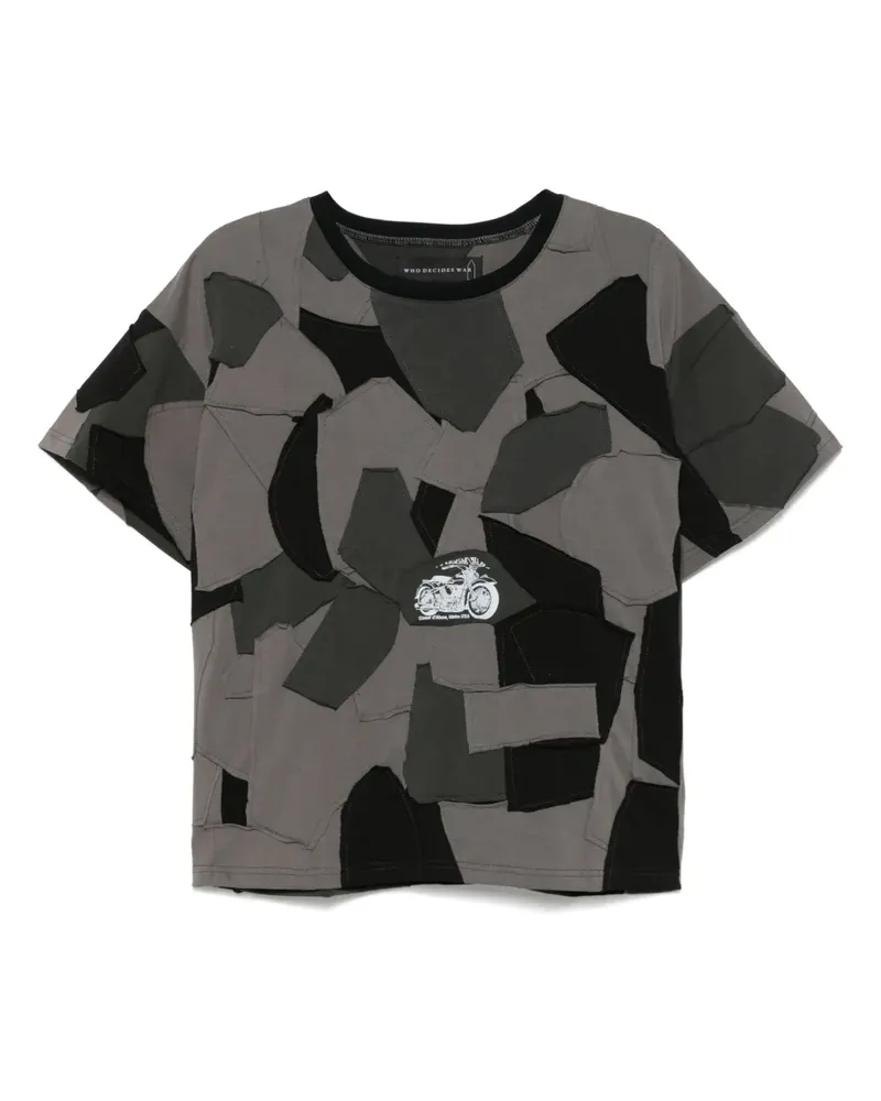 WHO DECIDES WAR Moto Boro T-Shirt - Grau Grau