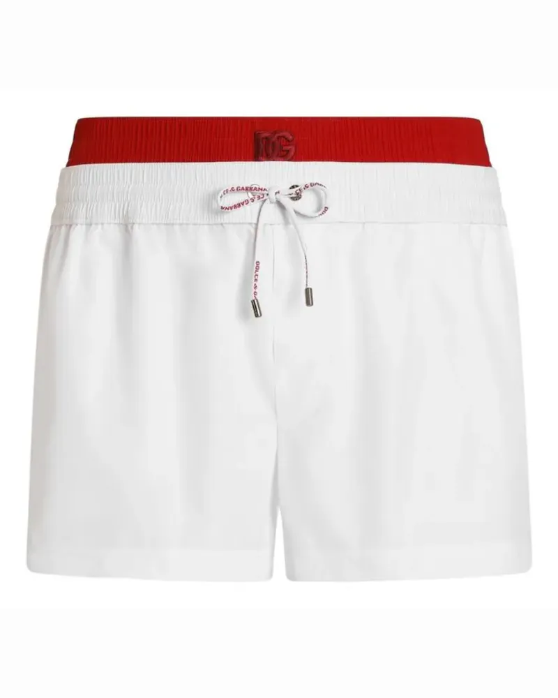Dolce & Gabbana Kurze Badeshorts - Weiß Weiß