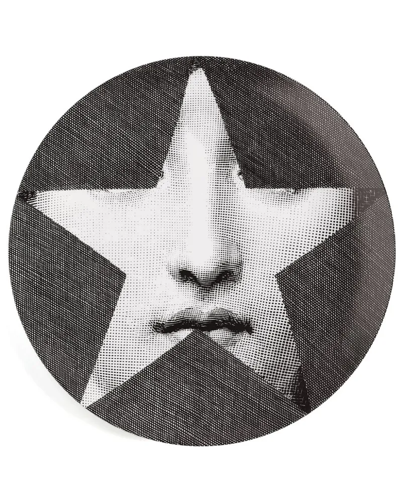 Fornasetti Variazioni n.277 Wandteller - Schwarz Schwarz