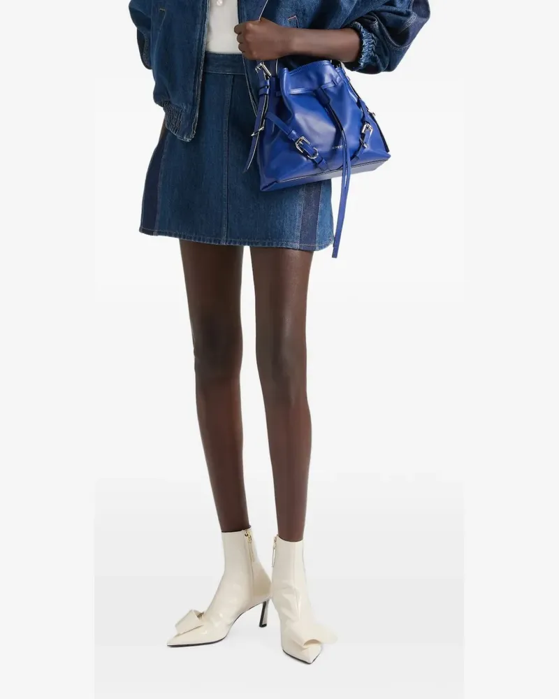 Givenchy Midirock in A-Linie mit Einsätzen - Blau Blau