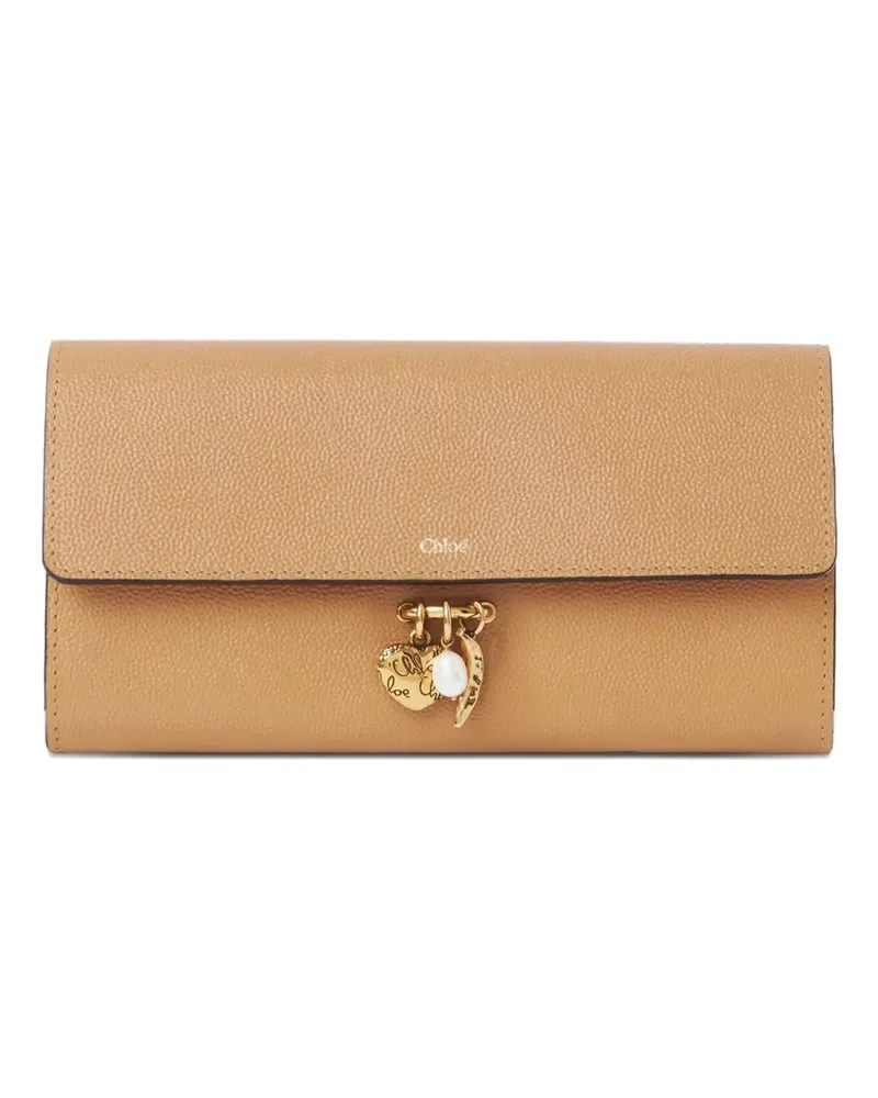 Chloé Charms leather wallet - Nude Nude