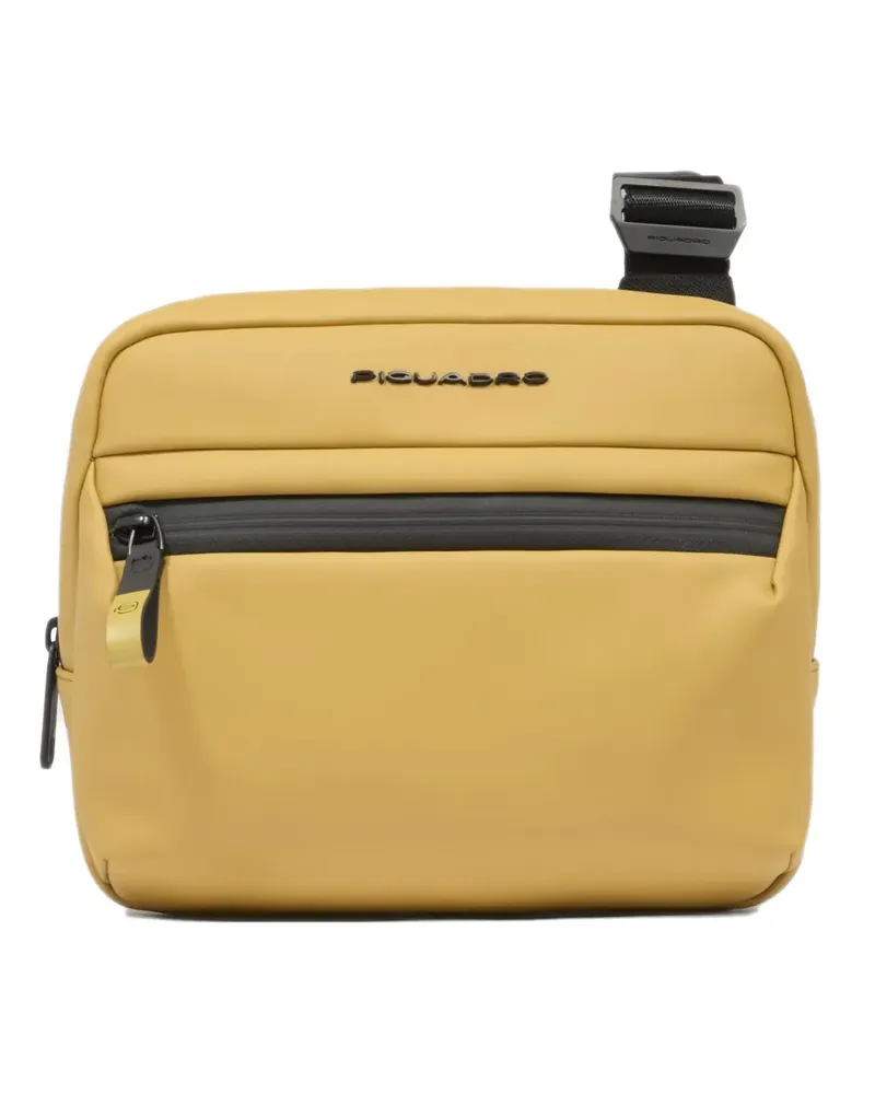 Piquadro logo-appliqué shoulder bag - Gelb Gelb