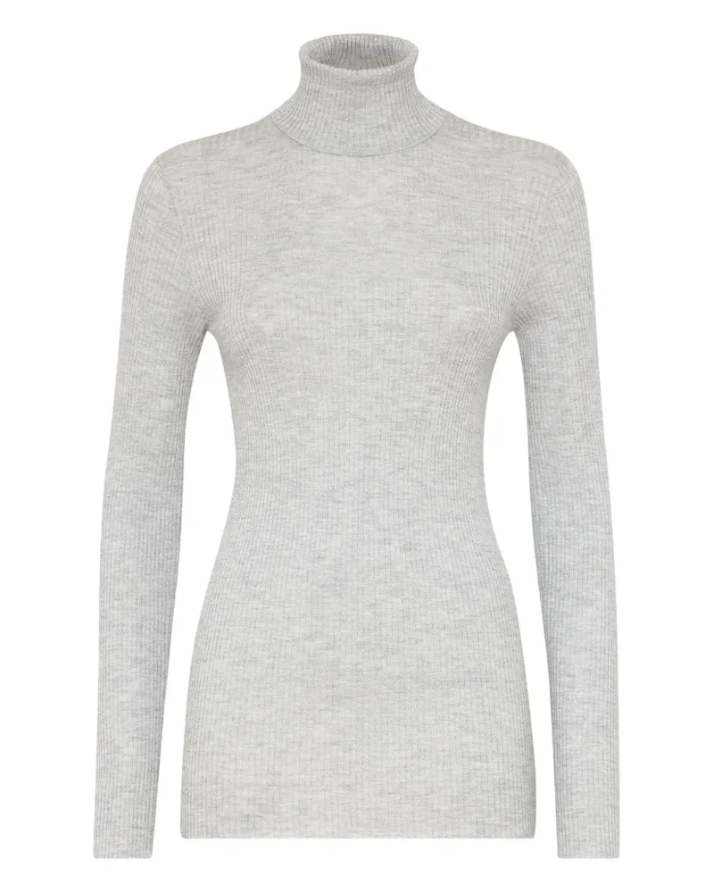 Brunello Cucinelli Gerippter Rollkragenpullover - Grau Grau