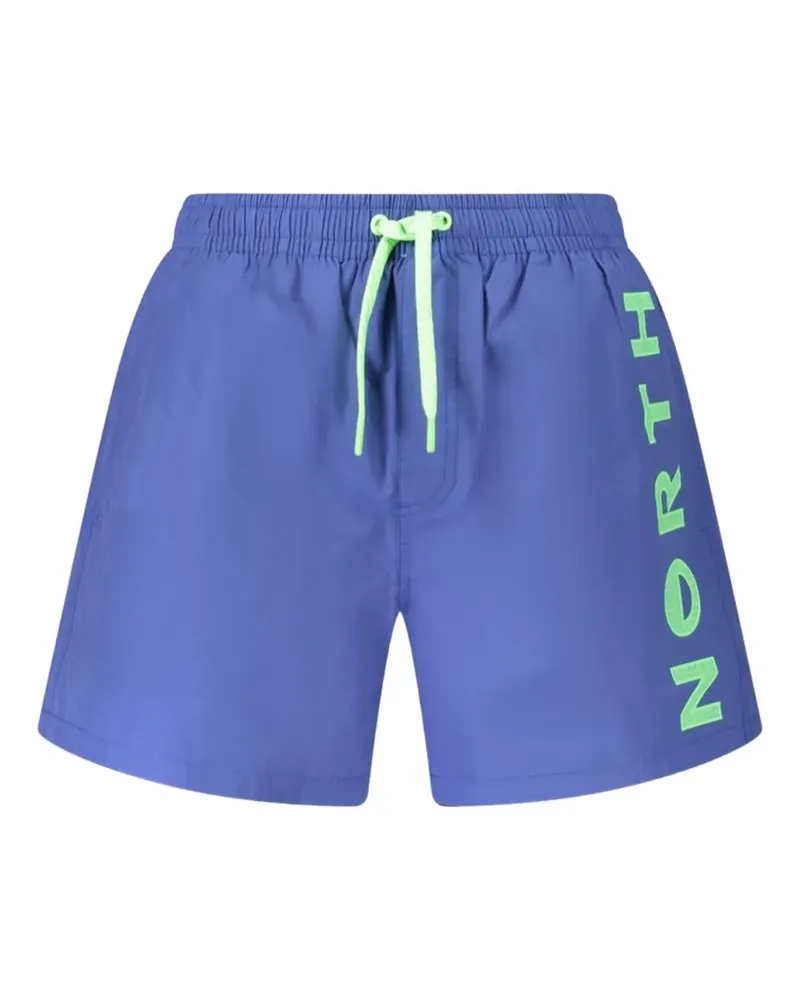 North Sails logo-print drawstring swim shorts - Blau Blau