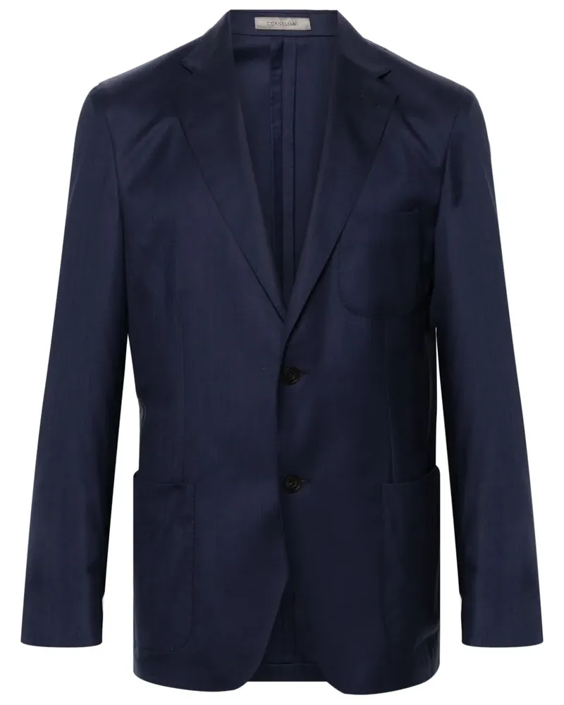 Corneliani Einreihiges Twill-Sakko - Blau Blau