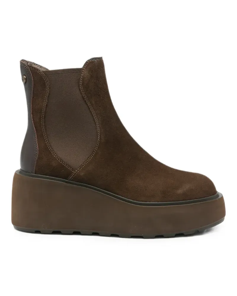 CAFèNOIR  Chelsea-Boots mit Wedge-Absatz - Braun Braun