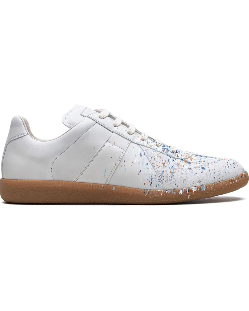 Maison Margiela Replica Light Grey Splatter Sneakers - Weiß Weiß