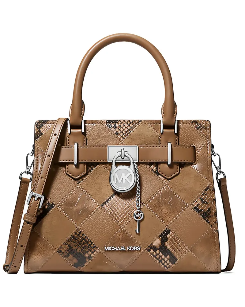 Michael Kors quilted padlock satchel - Nude Nude
