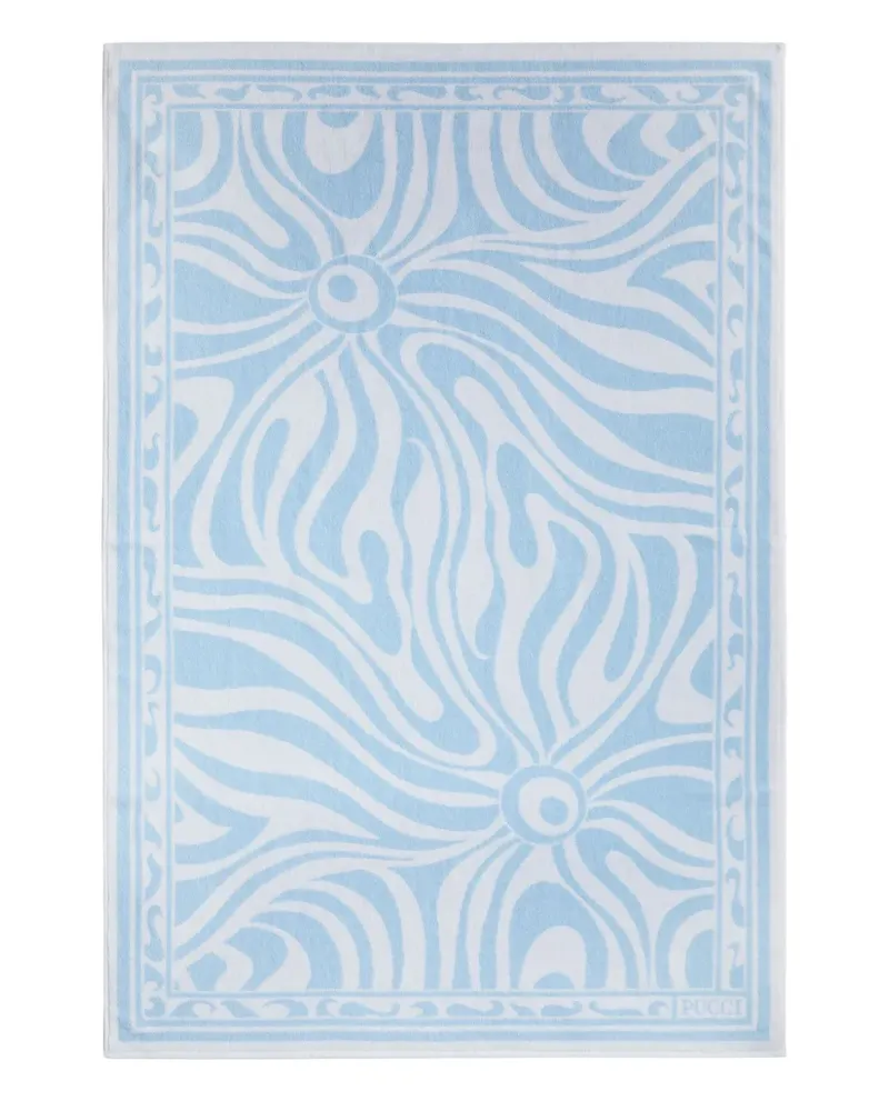 Emilio Pucci Badetuch mit Jacquardmuster - Weiß Weiß