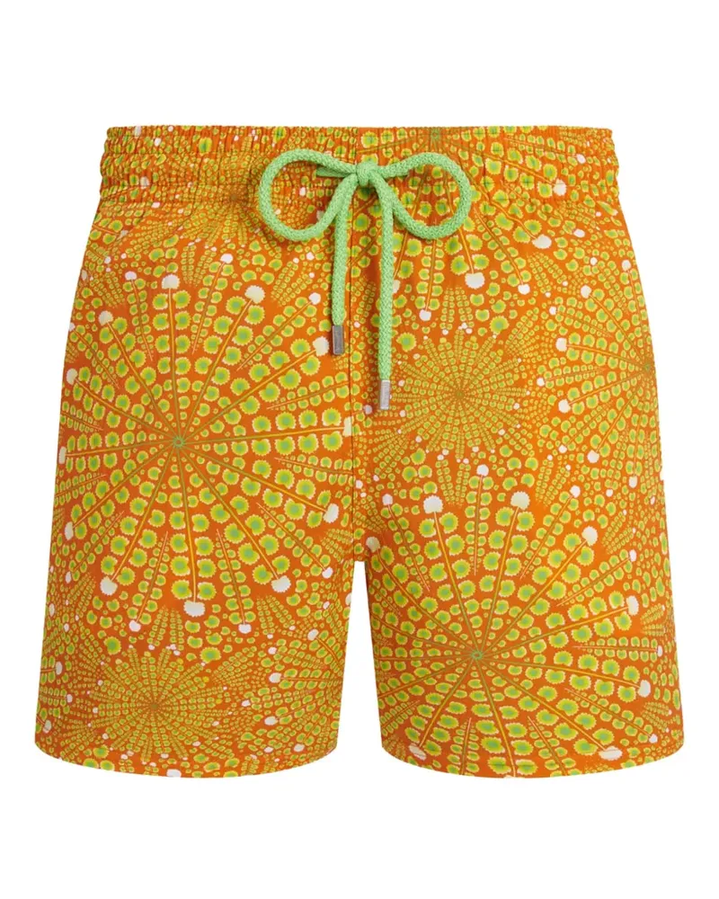 Vilebrequin Mosaic Urchin Badeshorts mit Kordelzug - Orange Orange