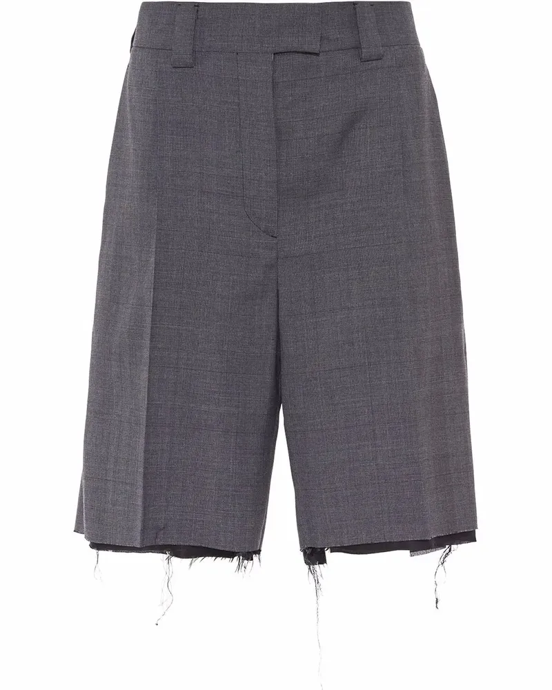 Miu Miu Shorts mit Prince-Of-Wales-Karo - Grau Grau