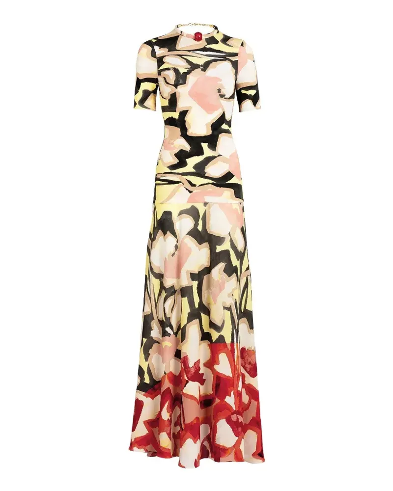 Silvia Tcherassi Beca Maxikleid mit Blumenprint - Nude Nude