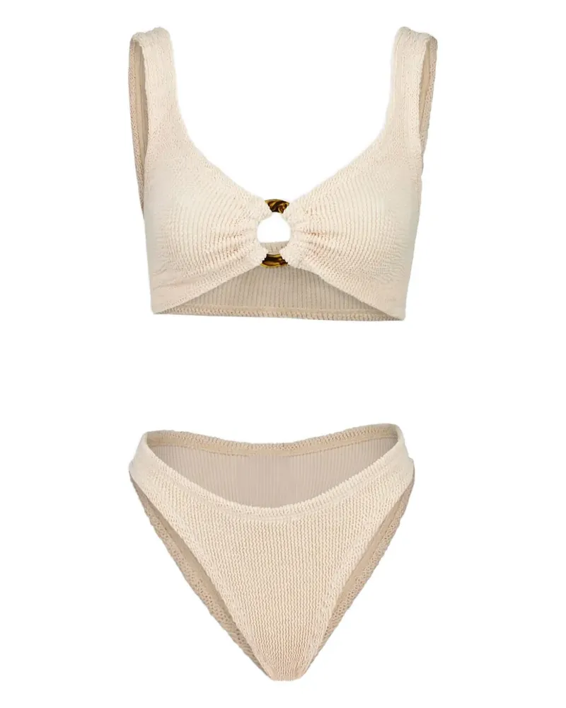 Hunza G Julia Bikini mit Knitteroptik - Nude Nude