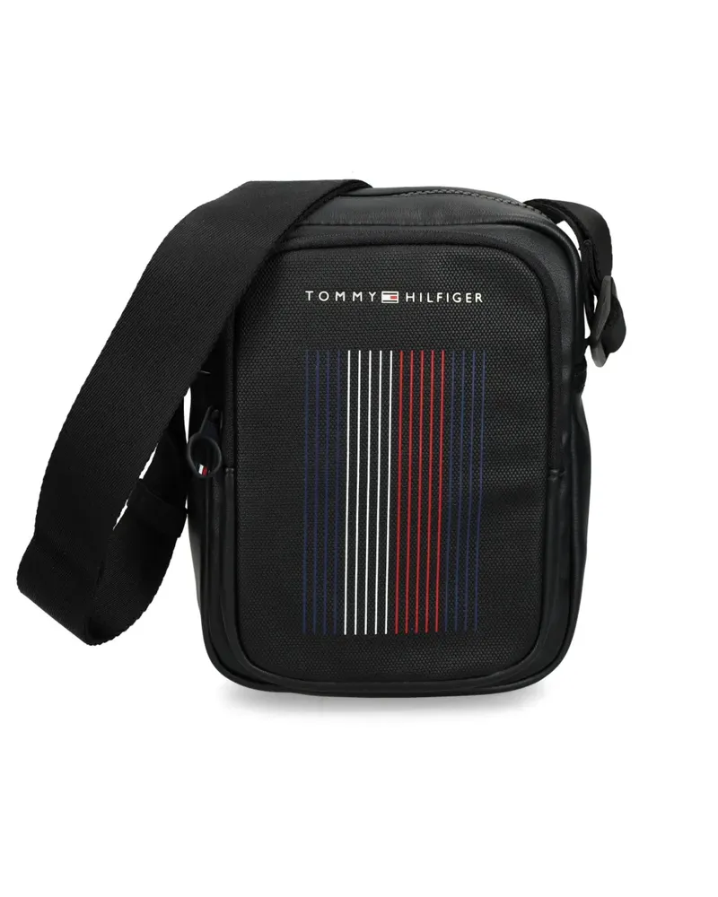 Tommy Hilfiger Kuriertasche mit Logo-Print - Schwarz Schwarz