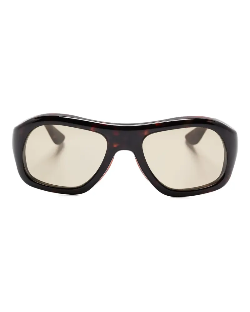 Port Tanger Sonnenbrille mit geometrischem Gestell - Braun Braun