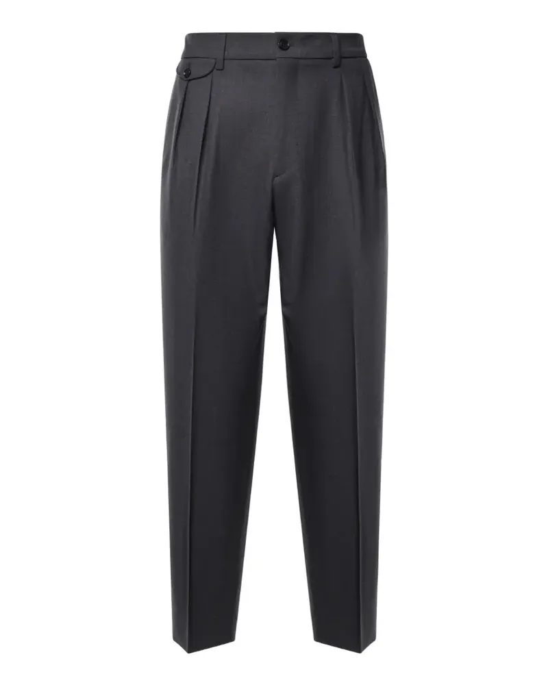 Be Able Tapered-Hose mit Bundfalten - Grau Grau