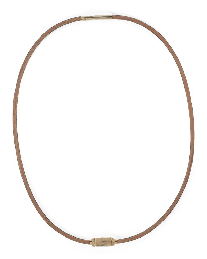 Marie Lichtenberg Micro Lasso diamond necklace - Gold Gold
