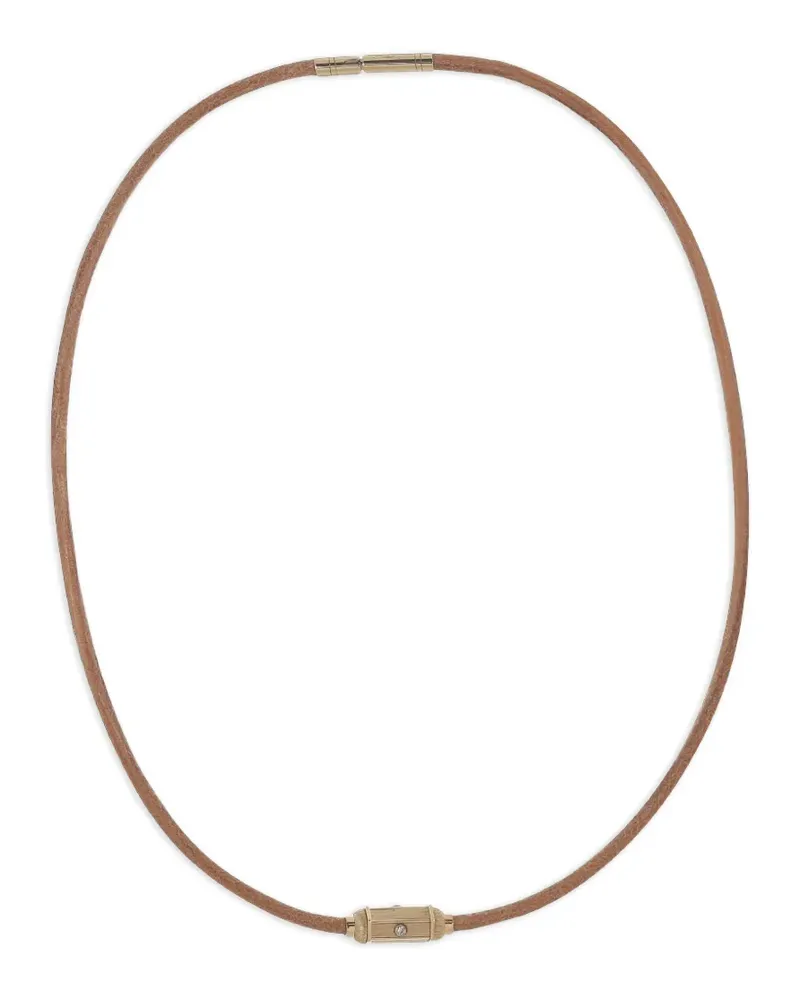 Marie Lichtenberg Micro Lasso Halskette mit Diamant - Gold Gold