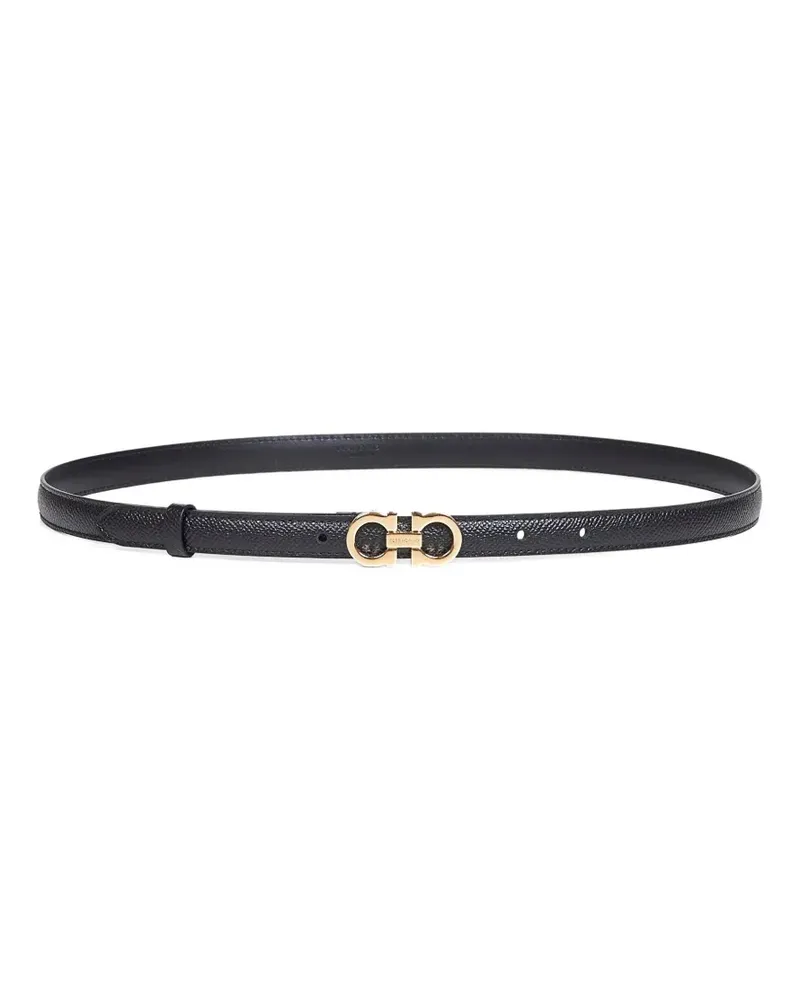 Ferragamo Gancini buckle leather belt - Schwarz Schwarz
