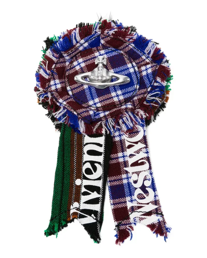 Vivienne Westwood Rosette Orb tartan charm - Blau Blau
