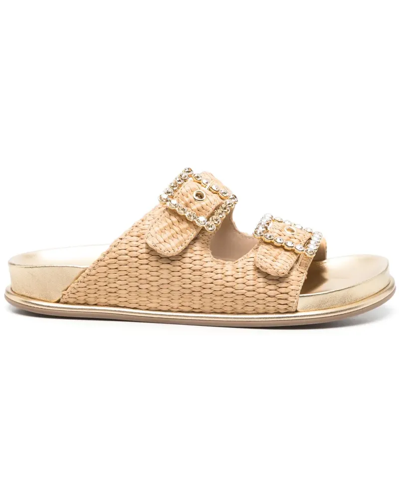 Le Silla Sandalen aus Raffiabast - Nude Nude
