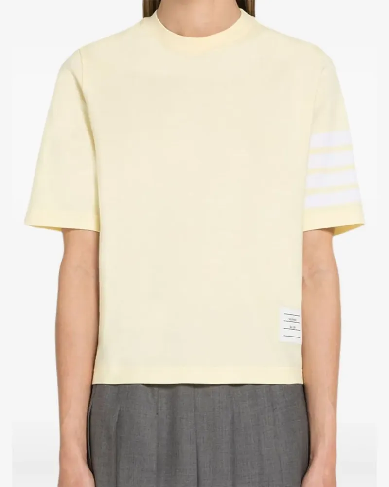 Thom Browne T-Shirt mit Logo-Streifen - Gelb Gelb