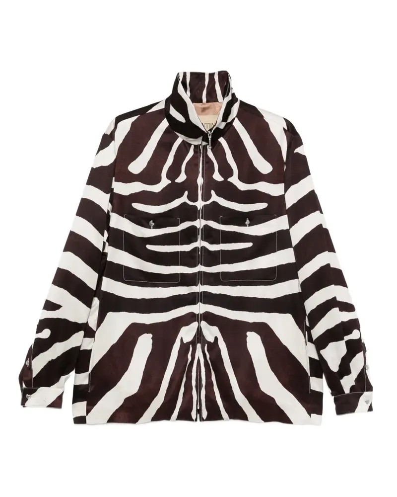 Valentino Garavani zebra-print jacket - Braun Braun