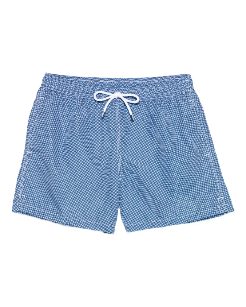 Fedeli drawstring pattern swim shorts - Blau Blau