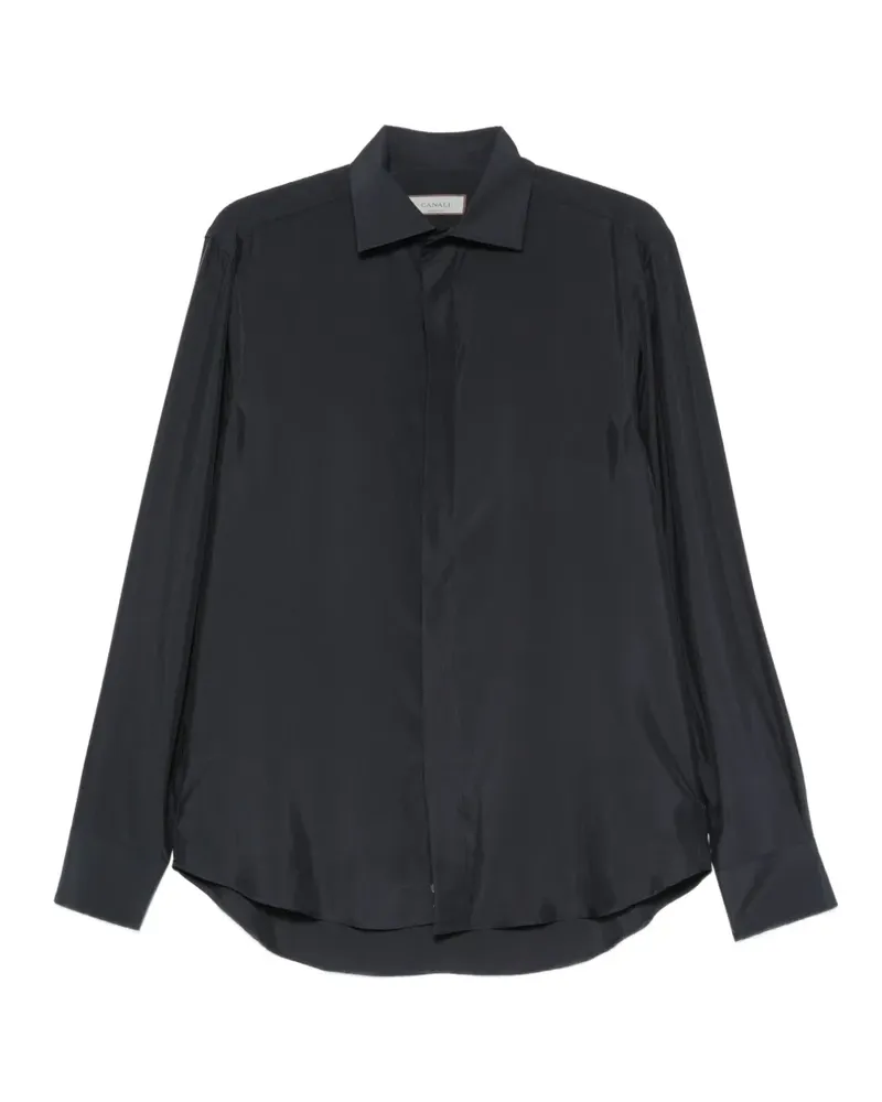 Canali silk shirt - Blau Blau