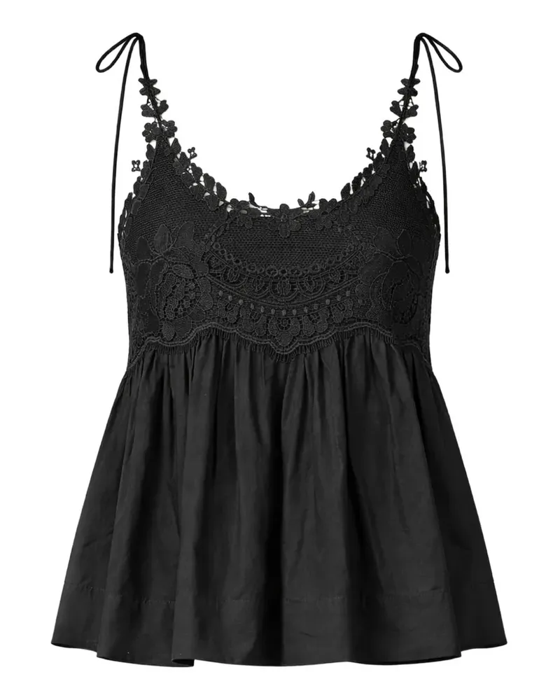 Twin-Set lace woven top - Schwarz Schwarz