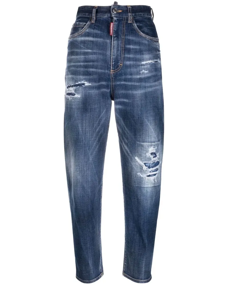 Dsquared2 Cropped-Jeans im Distressed-Look - Blau Blau