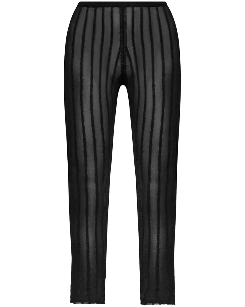ATTICO Semi-transparente Leggings - Schwarz Schwarz