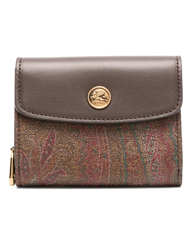 Etro Portemonnaie mit Paisley-Print - Braun Braun