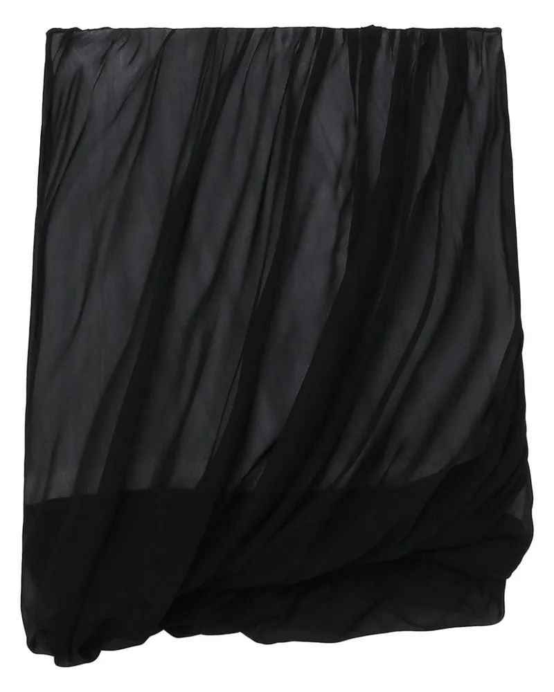 Helmut Lang Seiden-Minirock im Layering-Look - Schwarz Schwarz