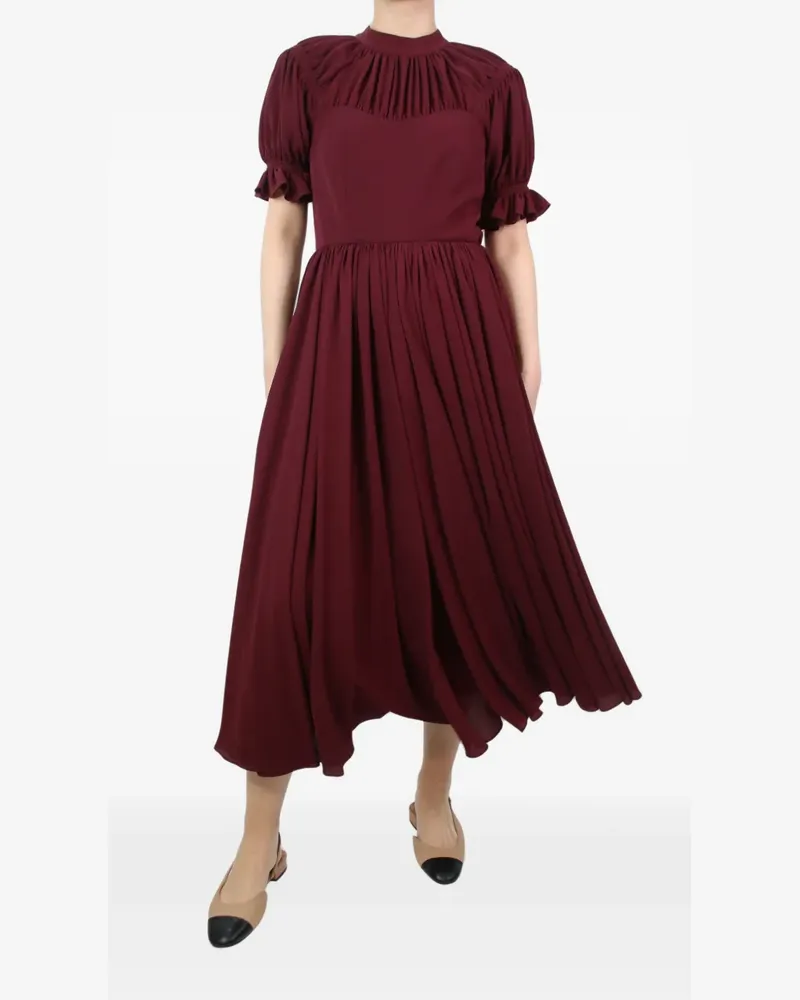 EMILIA WICKSTEAD midi gathered dress - Rot Rot