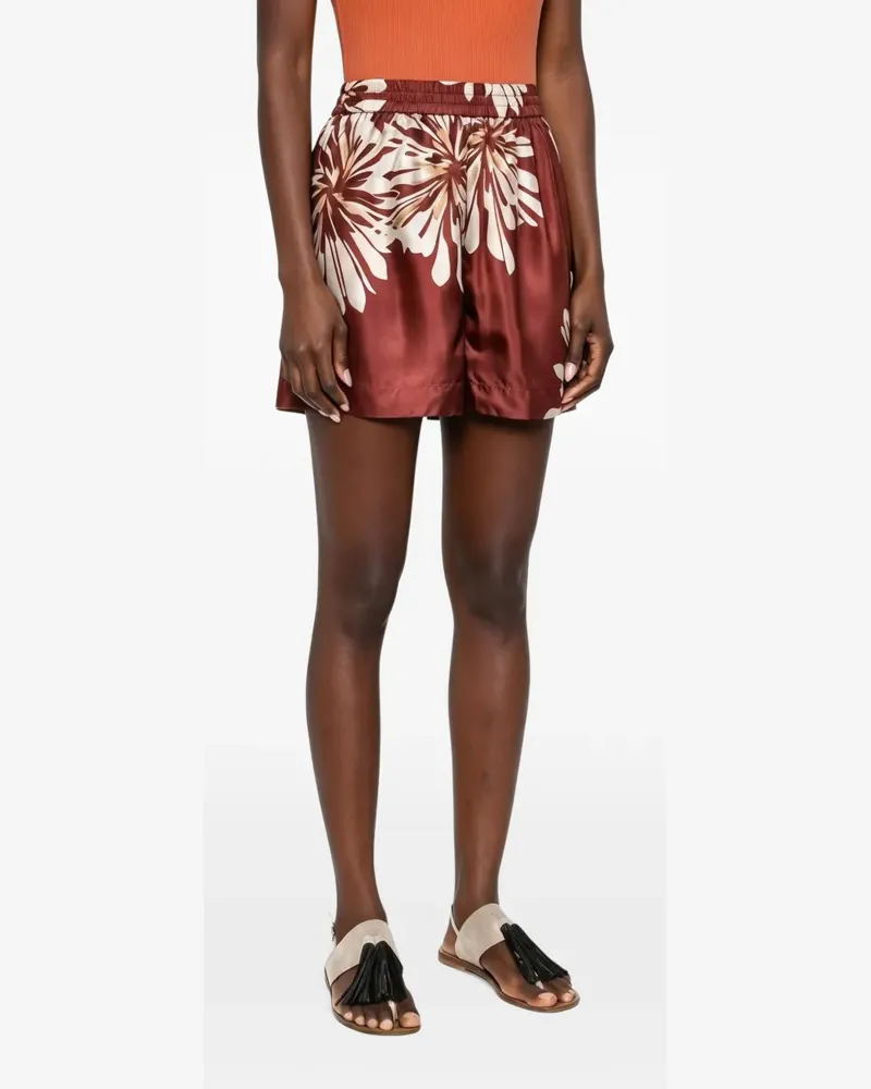 Brunello Cucinelli Shorts mit Blumenprint - Rot Rot